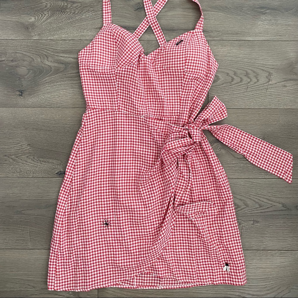 NWOT fashion brand company bug off picnic dress L